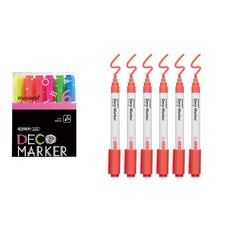 MONAMI 慕那美 Decor Maca 460 6 色熒光 + 珊瑚色 6p 套組, 1套