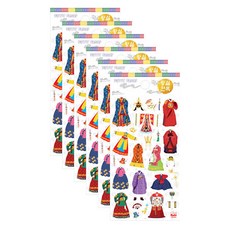 Petit 貼紙 王室韓服 DA5403, 混合顏色, 6個