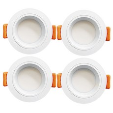 LED 崁燈 8W, 4個, 白色 + 自然光