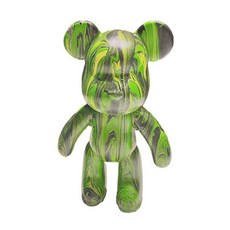 Tani 流體繪畫泰迪熊裝飾 DIY 套組綠色白色黑色, 1套