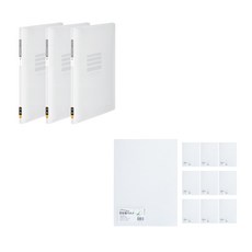 ECO Chungwoon 多色透明文件夾 A4 20頁 3入+PP名片L夾 A4 10入, 1個, 透明度