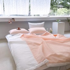 루시드슬립 오션 시어커서 여름 양겹이불, 페일 피치