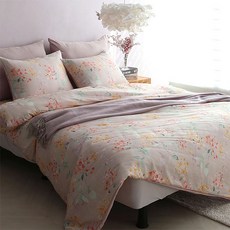 PACO HOME Estella莫代爾鋪棉棉被 + 枕頭套組