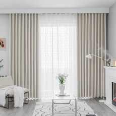 지나송 메리벨 암막커튼 2p + 진주 장식 볼로프 2p + 코디 커튼 2p 세트