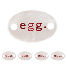 yarna EGG 자개 라벨, 화이트, 5개