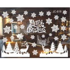 Holyment 聖誕裝飾貼紙 窗貼 JC 818, 單一顏色