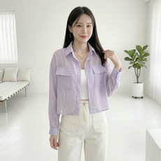 MarketA 女款防曬必備翻領透膚襯衫 M263-0615
