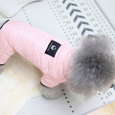 Coco studio 寵物Coco時尚鋪棉連身衣, 1個, 粉紅色