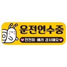 루키마켓 자국없는 리무버블 탈부착 초보운전 스티커 자석, JC03 연수달팽이, 1개
