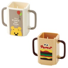 Skater 韓國幼兒用折疊式包裝飲料杯架 2種組, 小熊維尼的朋友們,漢堡甜筒, 1組