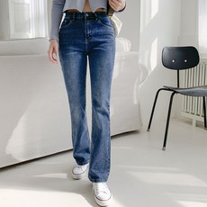 토마토팩토리 여성용 도로시 하이웨스트 스판 세미 부츠컷 데님팬츠