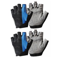 Market A 蜘蛛運動啞鈴半指手套 2件組, 藍色