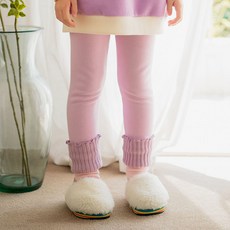 Lala Amang 女童款反摺感滾邊內搭褲