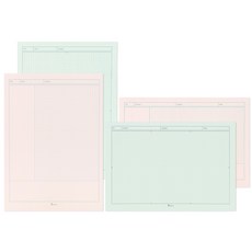 b fancy 基本款筆記本 B5 格子+橫書格子+康奈爾筆記+橫書康納爾筆記, 混色, 1套