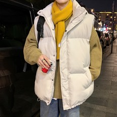 남성용 데이 심플 베이직 오버핏 패딩조끼 FC-2211220