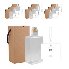 통통납작 꿀병 페트 300ml + 원터치브릿지 옐로우캡 + 심플 벌꿀 L 스티커 세트, 10세트