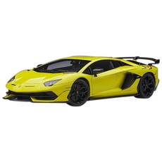 AUTOart 複製品蘭博基尼 Aventador SVJ 汽車壓鑄 AA791754YE, 黃色的