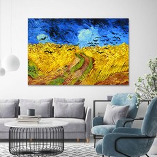 BACK&ART 文森·梵谷作品畫作名畫 帆布畫框 10 麥田群鴉 中型