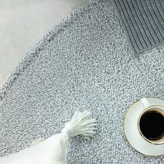 레시앙뜨 따뜻한 촉감 벨로나 온감 투톤 원형 러그 카페트