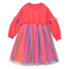 Little rabbit 女童刷毛網紗連衣裙