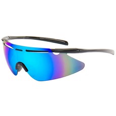 NAYASTYLE 防風運動自行車護目鏡, 黑色鏡框 + 藍色鏡片(8301-22-6)