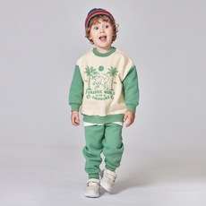 KIDSCOMO 兒童刷毛叢林上下裝套組