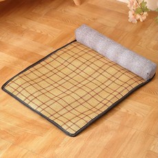 지앤와이 반려동물 등나무 여름 쿨 쿠션 매트 돗자리, I형 그레이, 1개