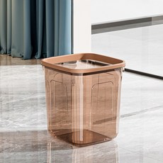 MAME 可固定袋口 開放式多用途透明方形垃圾桶, 透明棕色