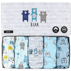 bonumam 男孩童三隻熊純棉三角內褲5入組