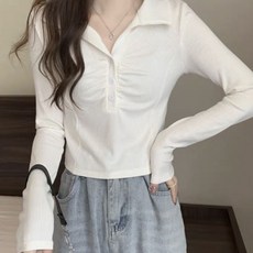 Goodif 女款塑形抓皺長袖T恤