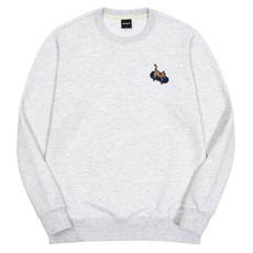 okstar 男女通用滑板貓刺繡特厚雙面棉大學T 3SSP002