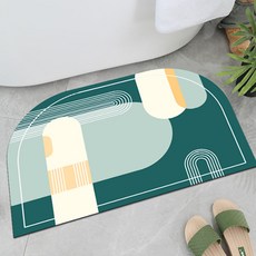 Witherhome 彩色拼貼藝術地墊, 綠色