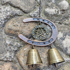 트레오바 집 정원 장식 벽걸이 철 복고풍 종 Q 2p