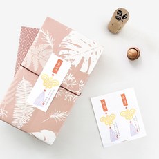hello moris 流蘇吊飾 中秋節貼紙 2入, 50個, 混色