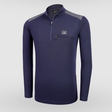 Easy By 天絲麵料單肩拼色長袖拉鍊T卹 MT32LT010M