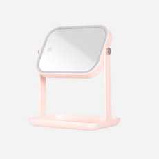 블루선 X31 LED 조명 탁상거울, 핑크