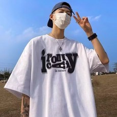 제이티엘 남성용 패션 스트리트 보이 반팔 티셔츠