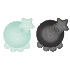 채널앤 쥬 문어 시리얼볼 2종 + 종지 2종 세트, 블랙, 민트, 1세트