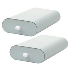 Market Plan 馬卡龍滑動式抽屜 大 2入 + 黏著膠帶 2入, 薄荷綠, 1個