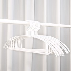 라라공방 흘러내림방지 초슬림 어깨뿔방지 옷걸이, 화이트, 50개