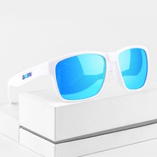 가빈 스타일호른 베이직 편광 자외선차단 안정적인 아시안핏 선글라스 G20, C11 + 화이트 + 블루미러