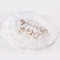 Atelime 室內裝飾品 托盤 香氛塔香座 盤子 貝殼, 字母圖案