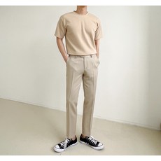 남성용 편한 허리 인생핏 9부 링클프리 슬랙스