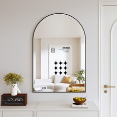 뷰티피크 벽거울 아치형 510 x 760 mm, 블랙
