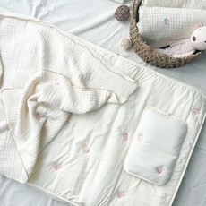 화음베베 유아용 냉감 시원한 양면 쿨매트, 토끼, 1개