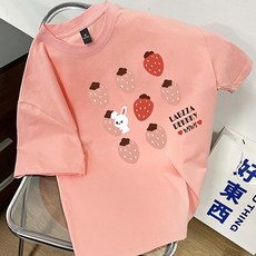 레몬소울 여성용 디디엔 프린팅 반팔 티셔츠 06444