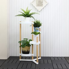 wizhome 小型綠色花盆架, 1個, 單一顏色, 4欄