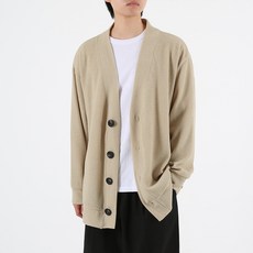 男款寬鬆日常簡約開襟衫