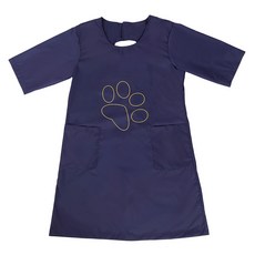 정글살롱 반려동물 왕발바닥 미용가운 M, 네이비, 1개