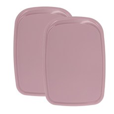 矽膠刻度砧板 2入, 深粉色